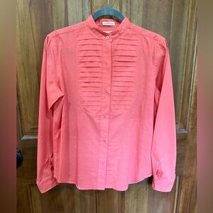 Peter Ashley‎ Women's Coral Button-Up Blouse